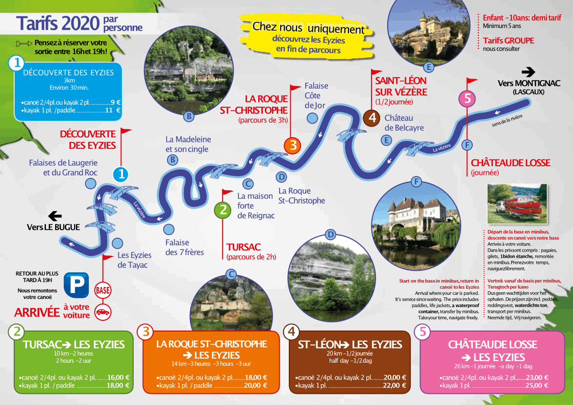 tarifs location canoe sur la vezere location canoe les eyzies